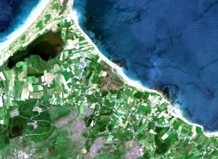 satellite image of Ireland
