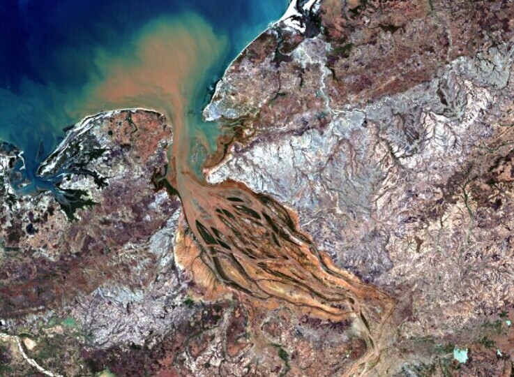 satellite image of Madagascar