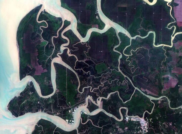 satellite image of Malaysia