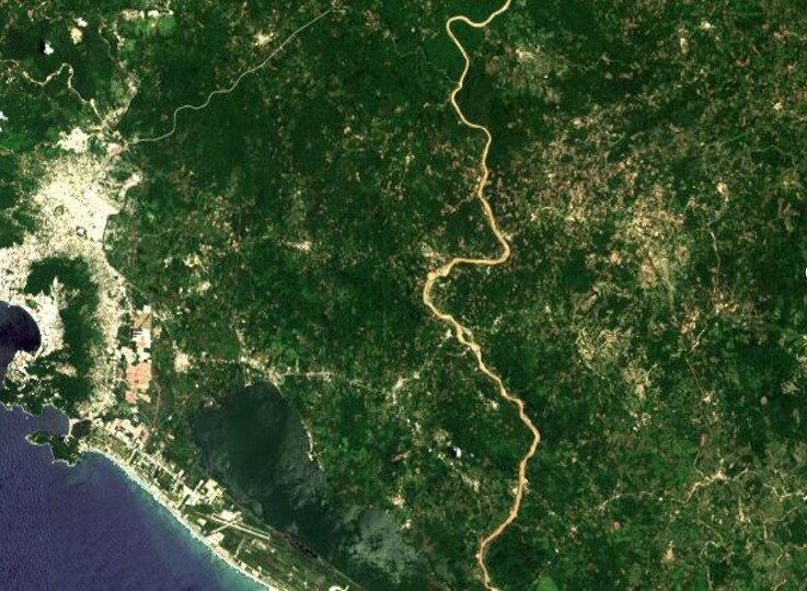 satellite image of Mexico