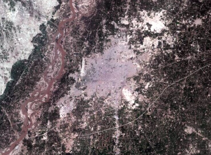 satellite image of Pakistan