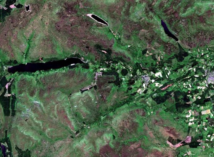 satellite image of Scotland