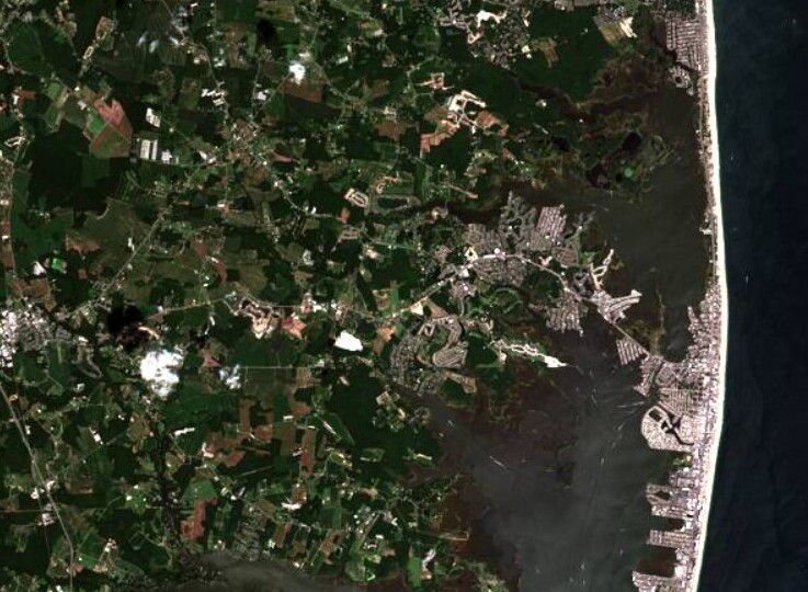 satellite image of Southeast U.S.