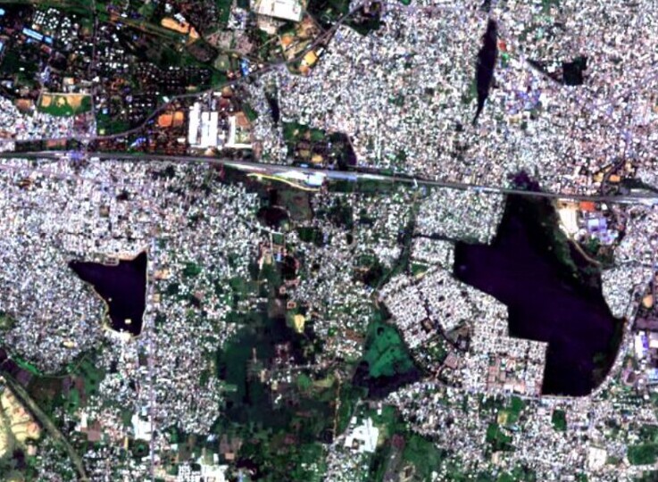 satellite image of Tamilnadu, India