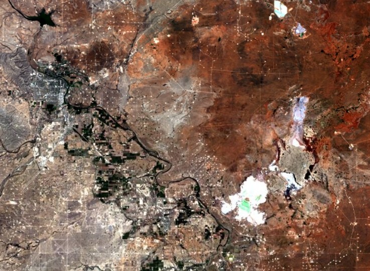 satellite image of Texas, USA