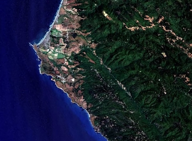 satellite image of Western U.S.