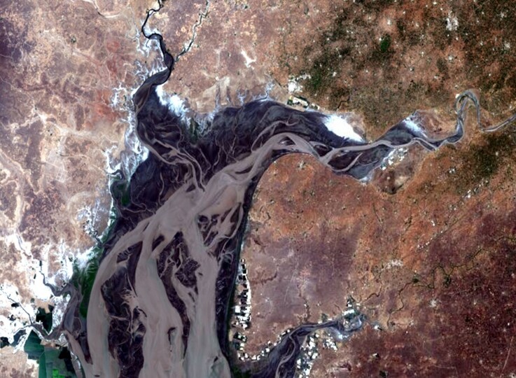 satellite image of Gujarat, India