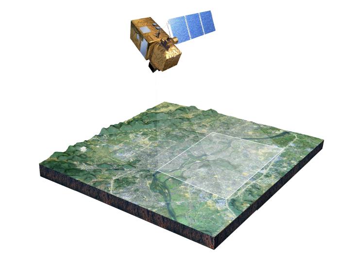 satélite com imagens de alta resolução