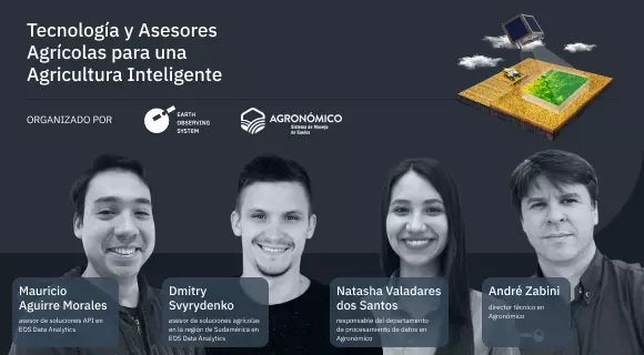 ponentes del seminario web sobre agricultura en Sudamérica