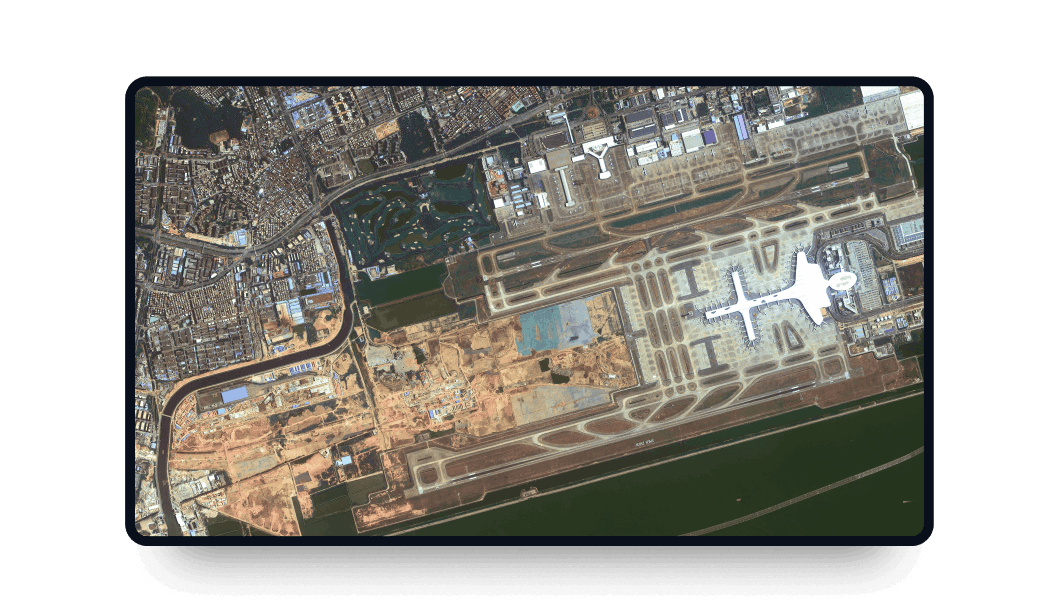 imagen tomada por la constelación de KOMPSAT 2