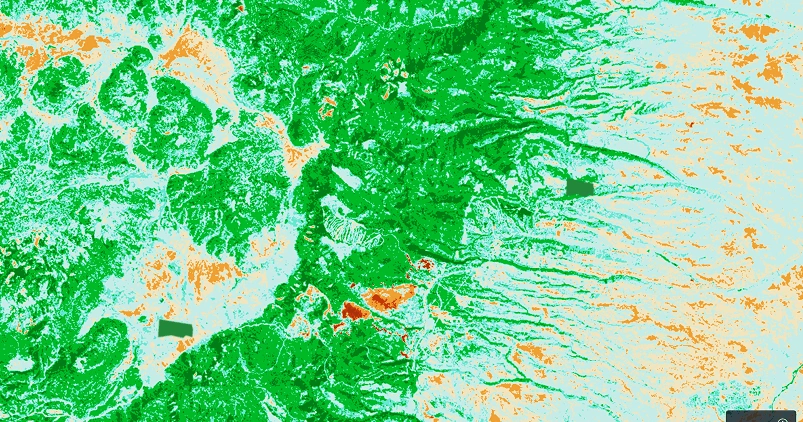 Los Alamos pre-fire NBR image captured on May 9, 2000