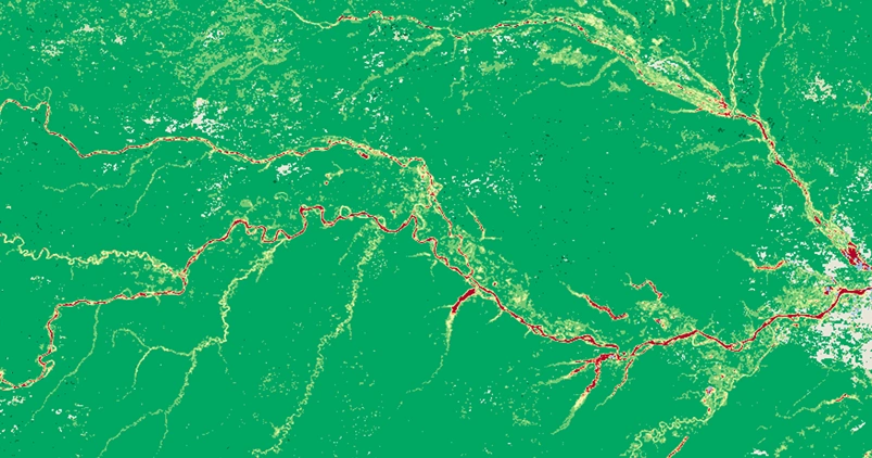 Increased deforestation activities led to noticeable changes in vegetation cover, detectable through vegetation indices.