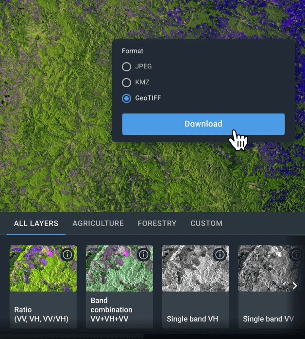 download Sentinel 1 data in the format you need