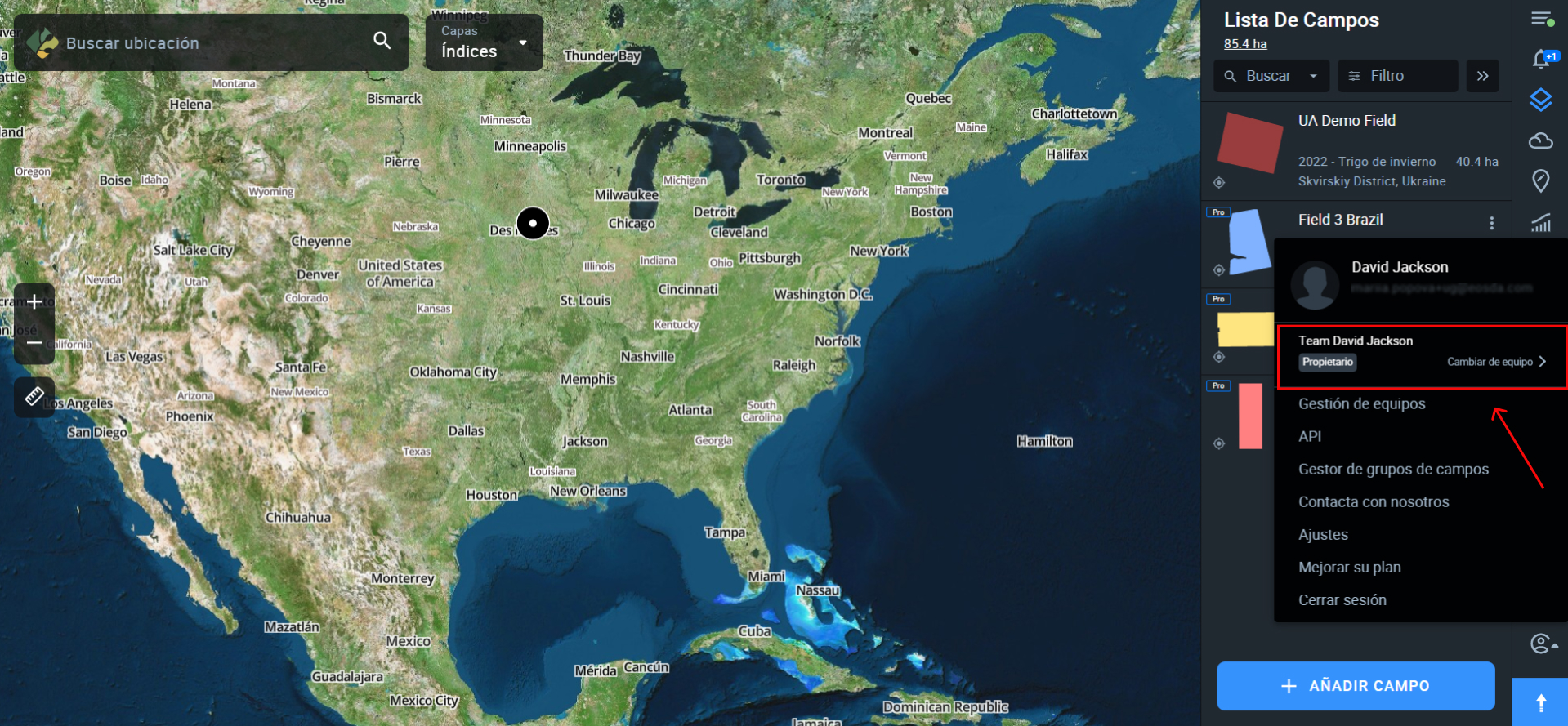 cómo cambiar de equipo