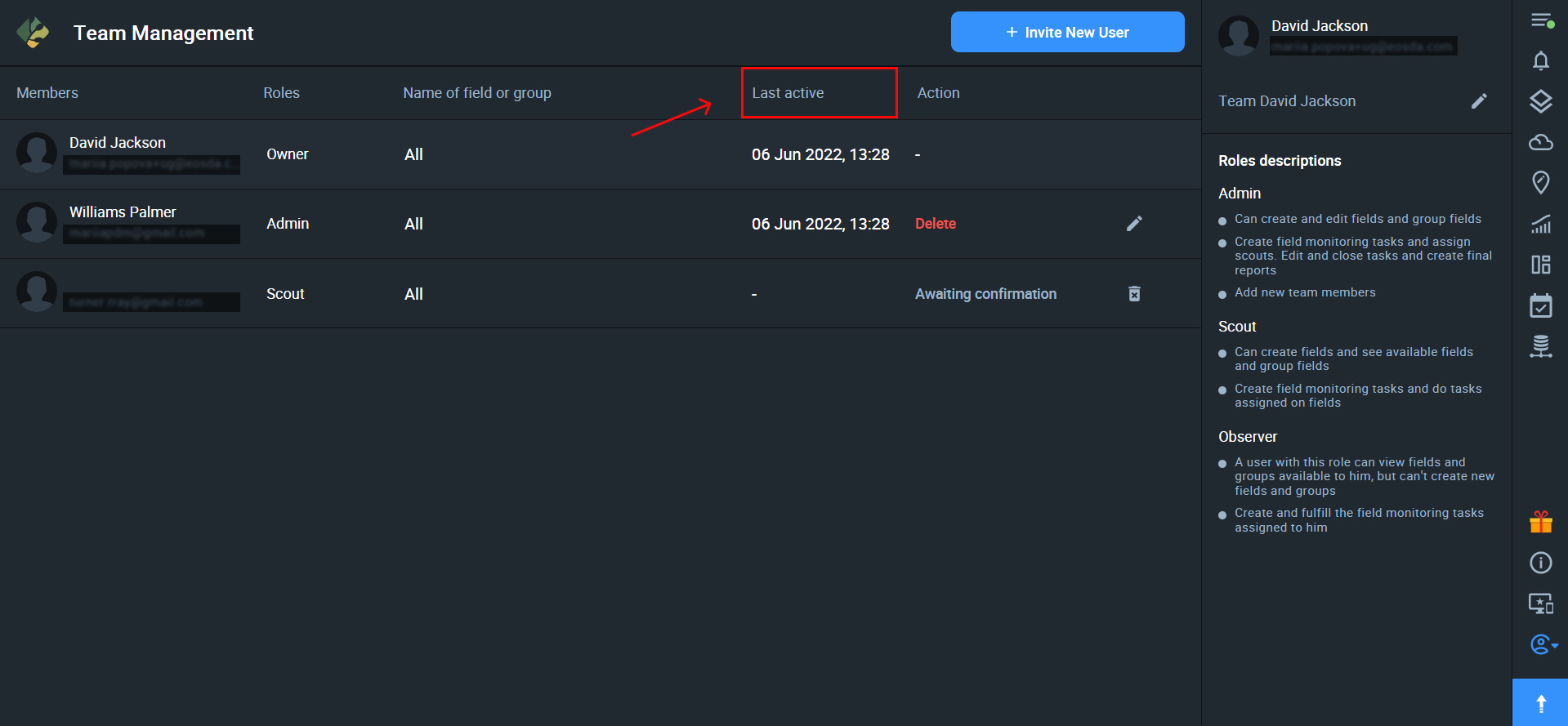 last active information