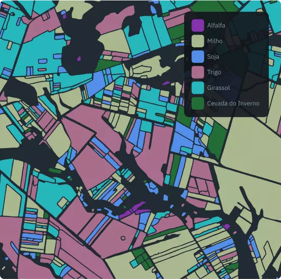 mapa de corte em escala de campo
