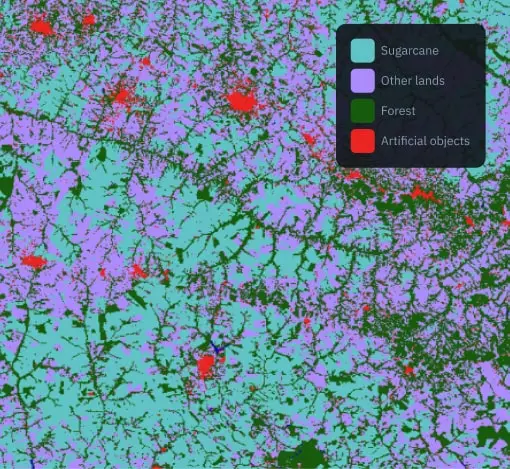 Classification map based on Conv-LSTM model architecture