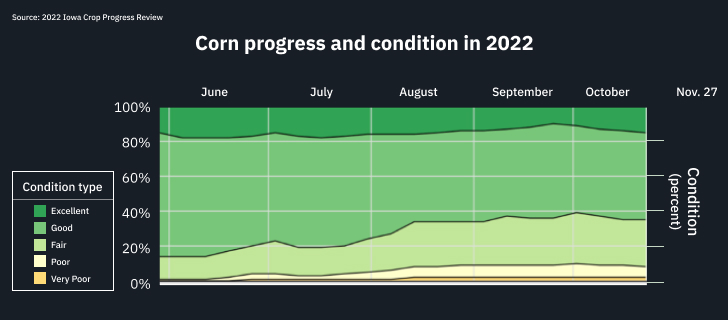 Progrès et l’état du maïs en 2022