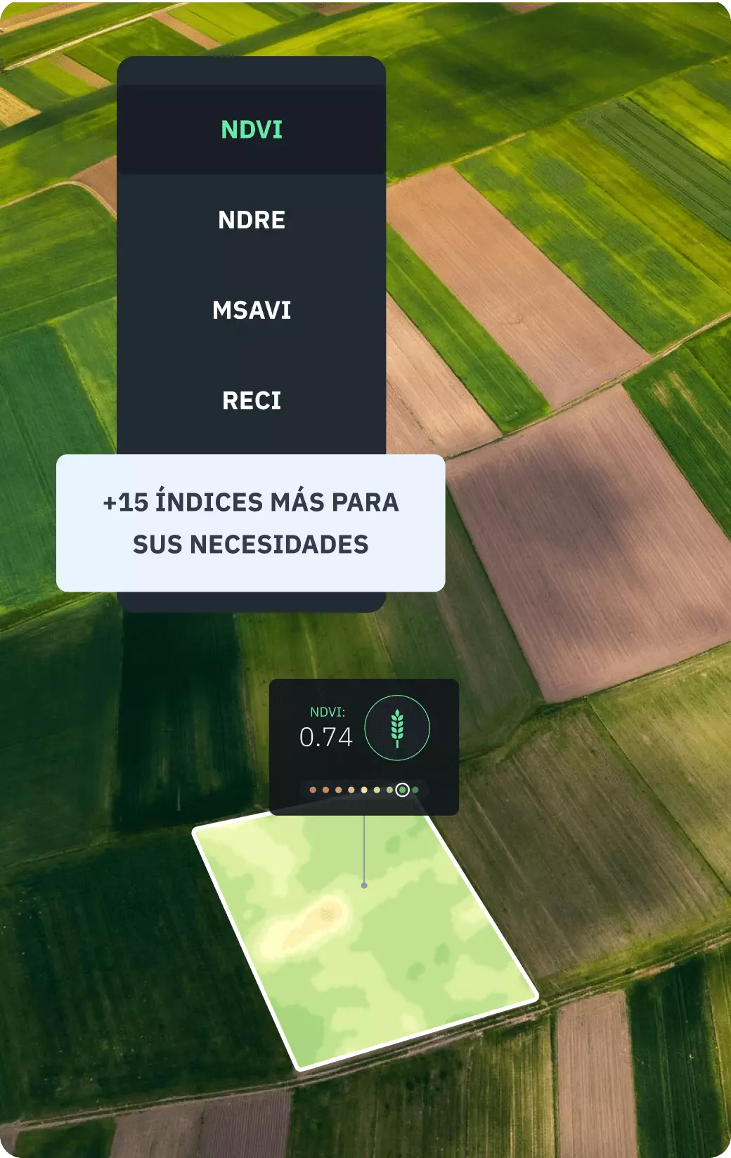índices de vegetación disponibles