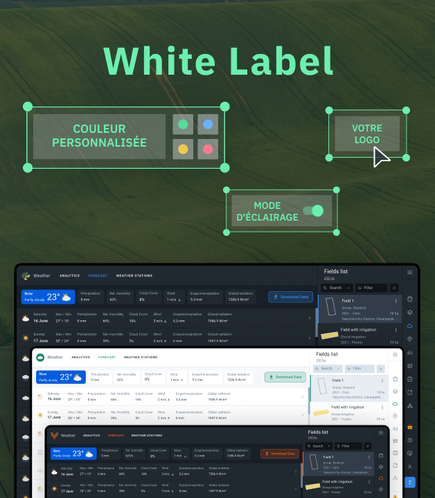 Options de personnalisation de White Label