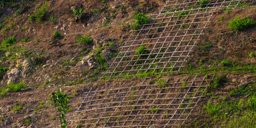 Hill slope erosion