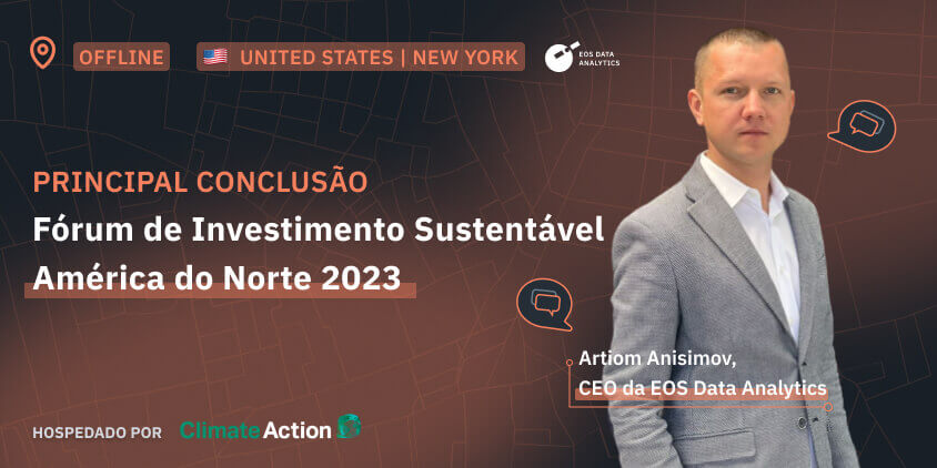Artiom Anisimov No Fórum de Investimento Sustentável América Do Norte 2023