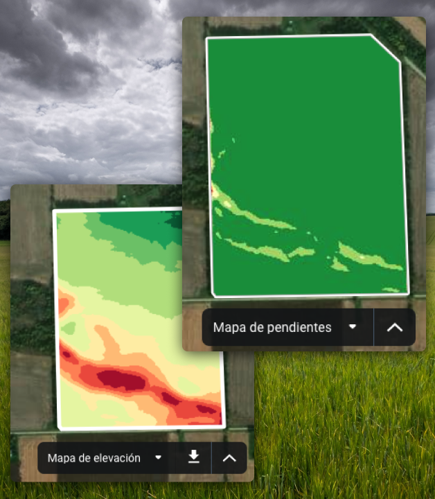 mapas de elevación y pendientes