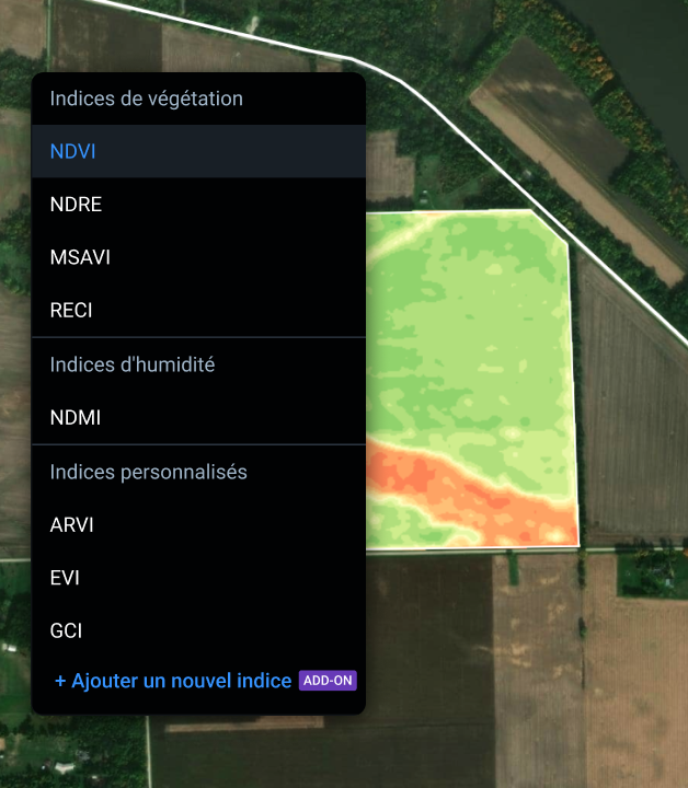 suivi de la végétation avec des indices satellites