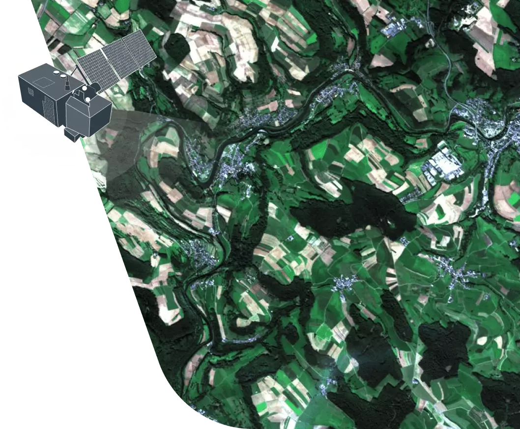 monitoreo agrícola por satélite desde el espacio