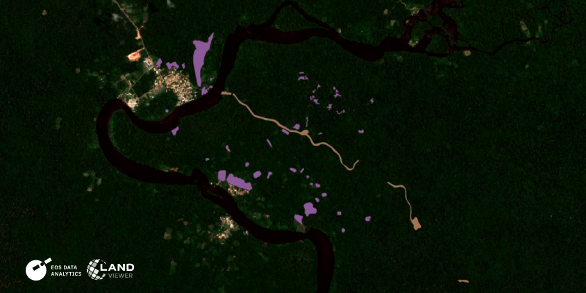 September 6, 2021 satellite photo of the Palmeras road