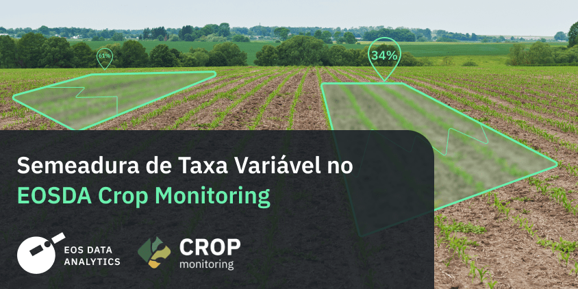 Visualização de propagação de semeadura em taxa variável