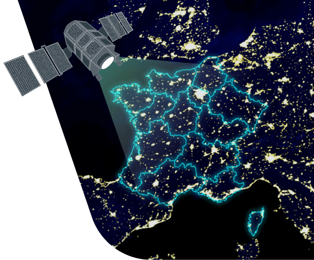 Carte satellite de France
