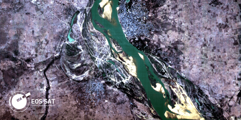 une image satellitaire de la région du fleuve Chari