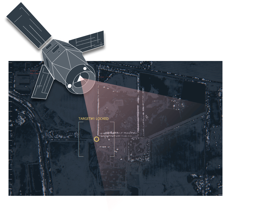 satellite imagery of ground forces equipment and convoy