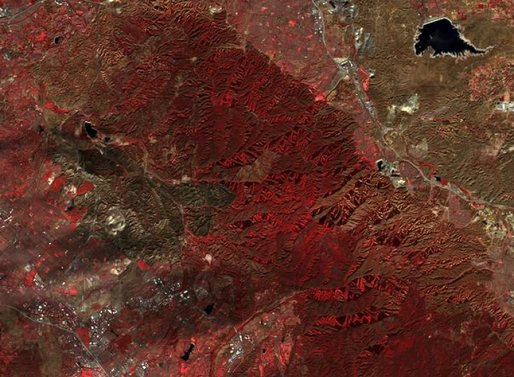 спутниковый снимок пожаров в калифорнии