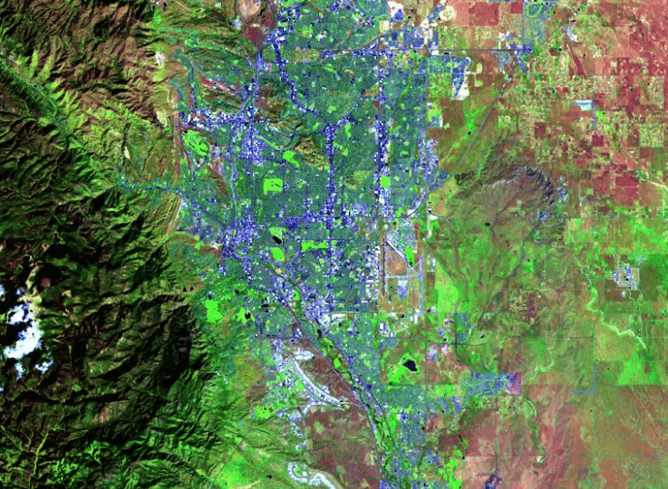 image satellite du Colorado
