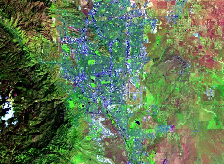 satellite image of Colorado