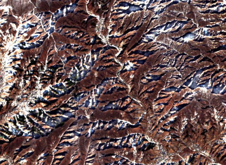 Satellite Image Of The Great Wall Of China