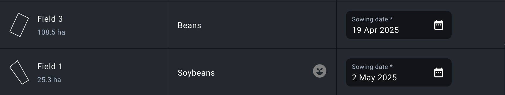 how the crop is displayed without an indicator