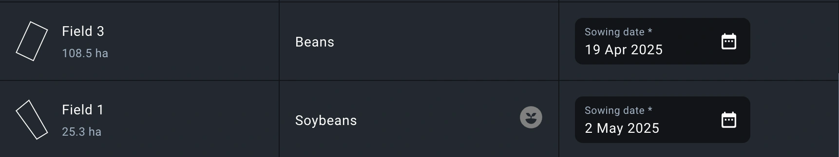 how the crop is displayed without an indicator