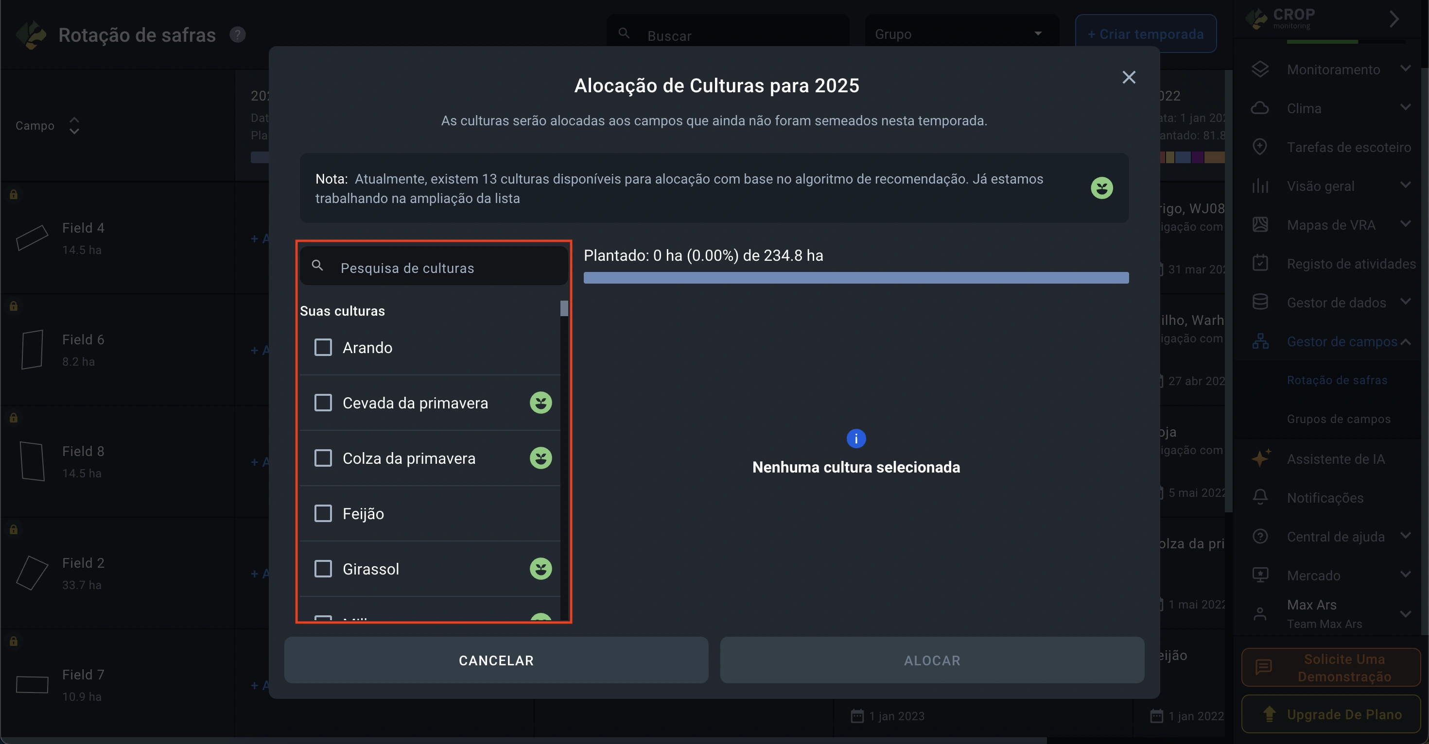 como escolher culturas