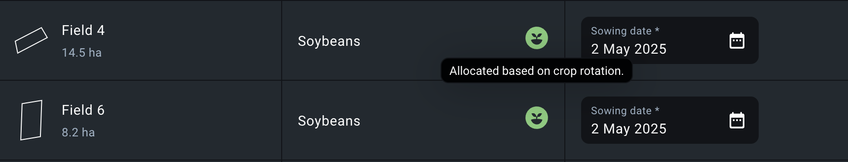 how the green indicator is displayed