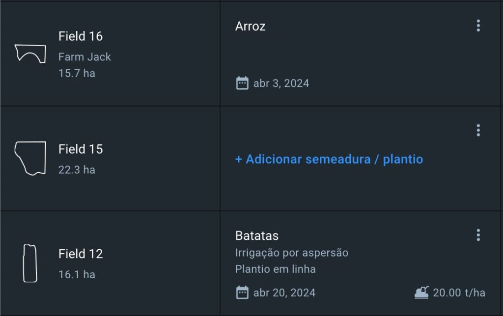 como é o campo sem uma semeadura