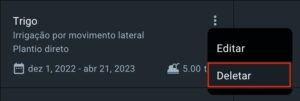 como deletar a semeadura