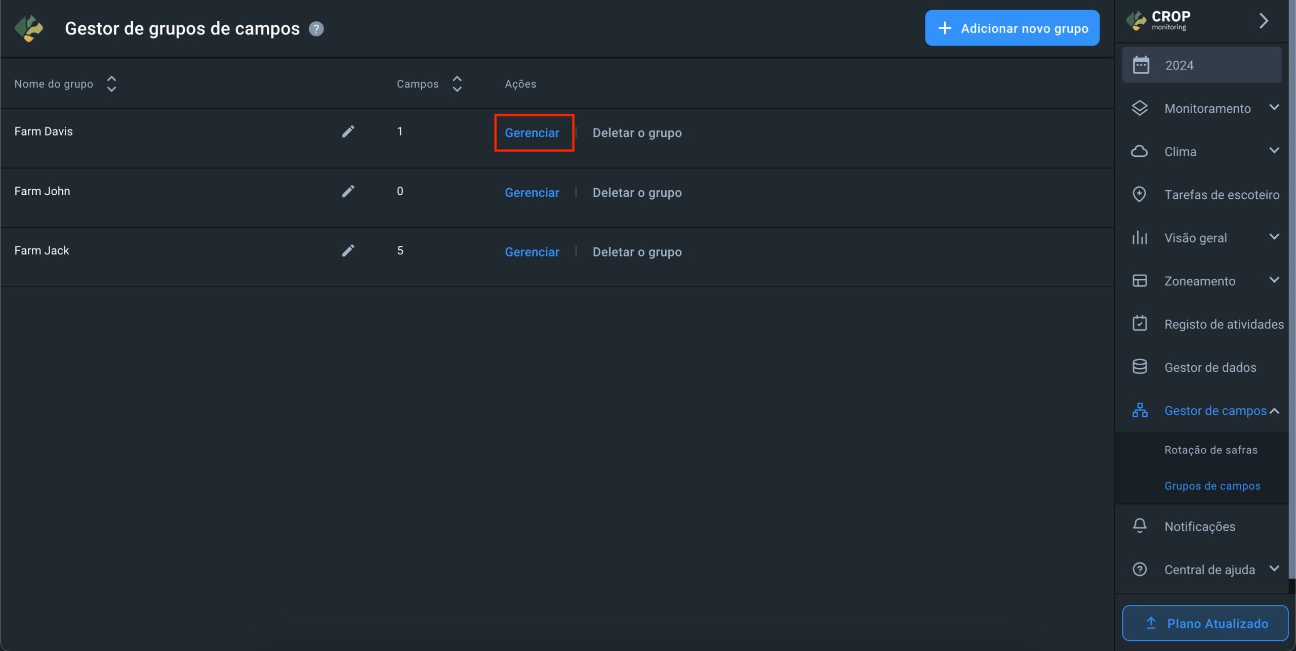 como editar um grupo