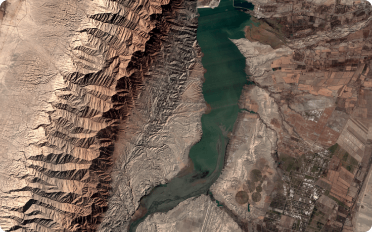 example of the satellite disaster management image from EOS SAT-1
