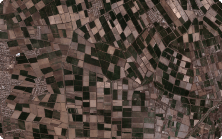 example of the satellite agriculture monitoring image from EOS SAT-1