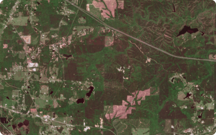 example of forest management satellite image from EOS SAT-1