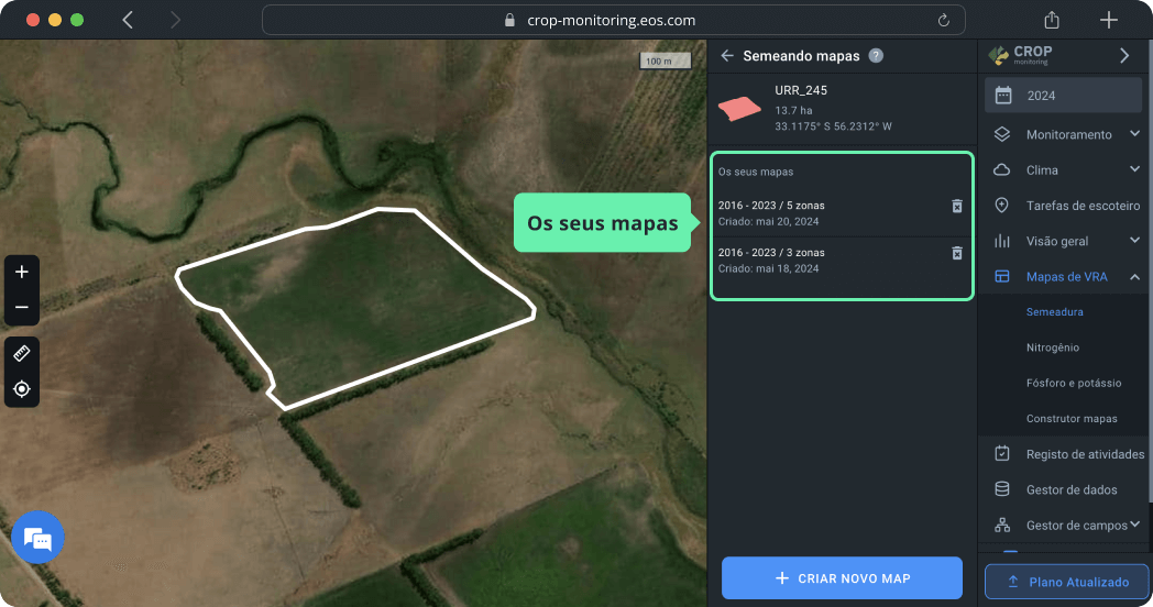 Guardar os mapas criados