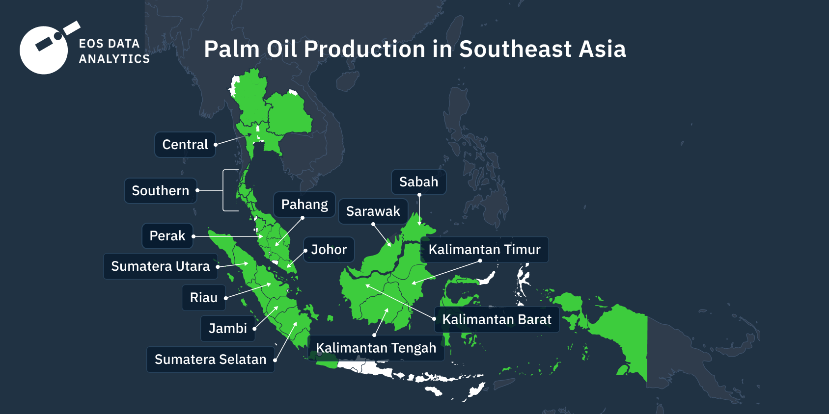 oil palm farming in Indonesia, Malaysia, and Thailand